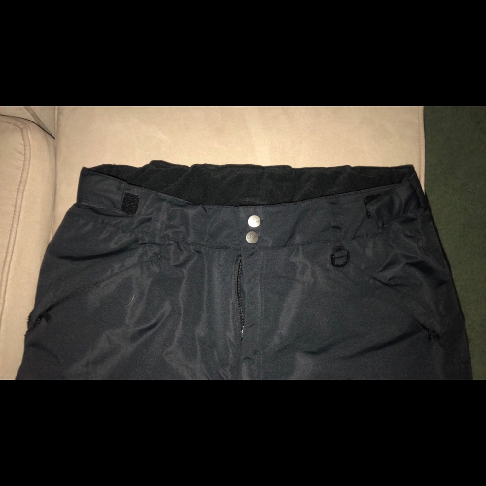 Black Fleece lined snow pants